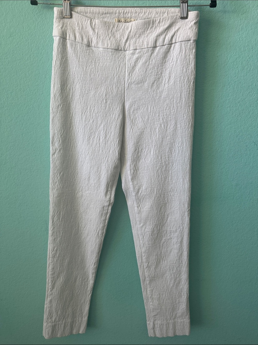 Atelier5 by Gozde Yilmaz White Textured Pants